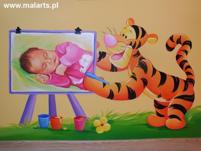 Gliwice - Malowany pokój z portretem dziecięcym