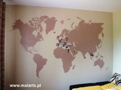 Tarnów - motyw dekoracyjny - mapa świata