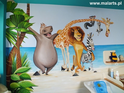 Żory - dekoracyjne malowanie ścian - Madagaskar